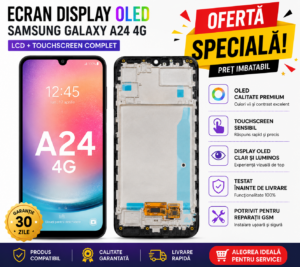 Ecran Display OLED Samsung Galaxy A24 4G cu Ramă – LCD Touchscreen Complet SM-A245
