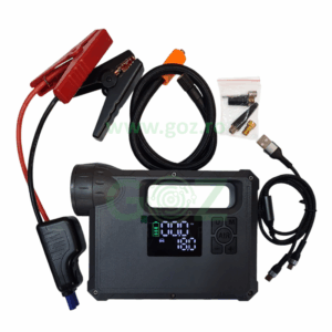 Dispozitiv Multifunctional 5 in 1 / Redresor Pornire / Pompa Aer / Lanterna / USB Power Bank / 1000-2000A / 16000mAh