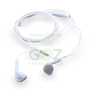 Casti In-Ear cu Jack 3.5mm și Microfon Albe / Negre – Audio Stereo Bass pentru Telefon și PC