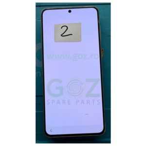 Galaxy S21 5G / G991 Ecran / Display Original cu Rama Silver - Din Dezmembrari (Stain 2)