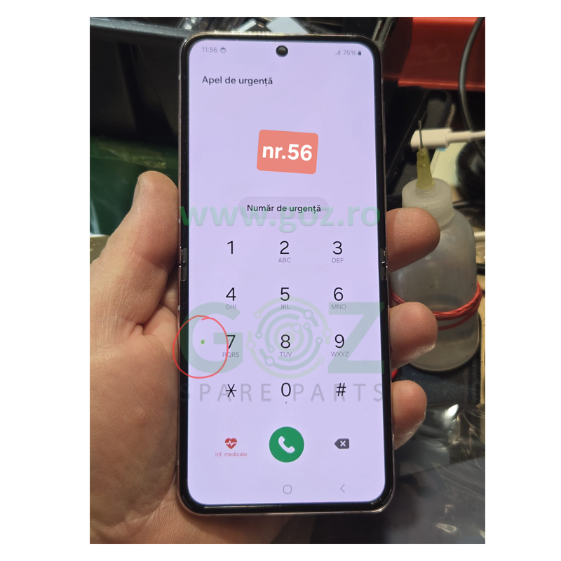 Galaxy Z Flip5 / F731B Ecran / Display Cu Rama Lavender – Din Dezmembrari (Stain 56)